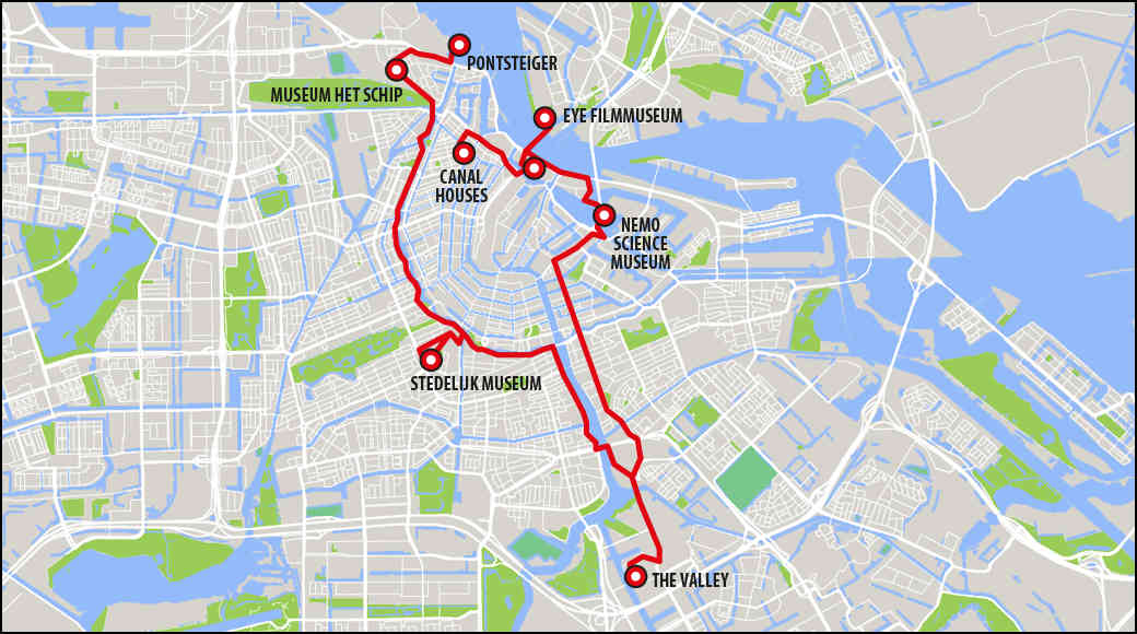 bike tour maps of amsterdams architecture - Bike Tour Maps Of Amsterdams Architecture 2