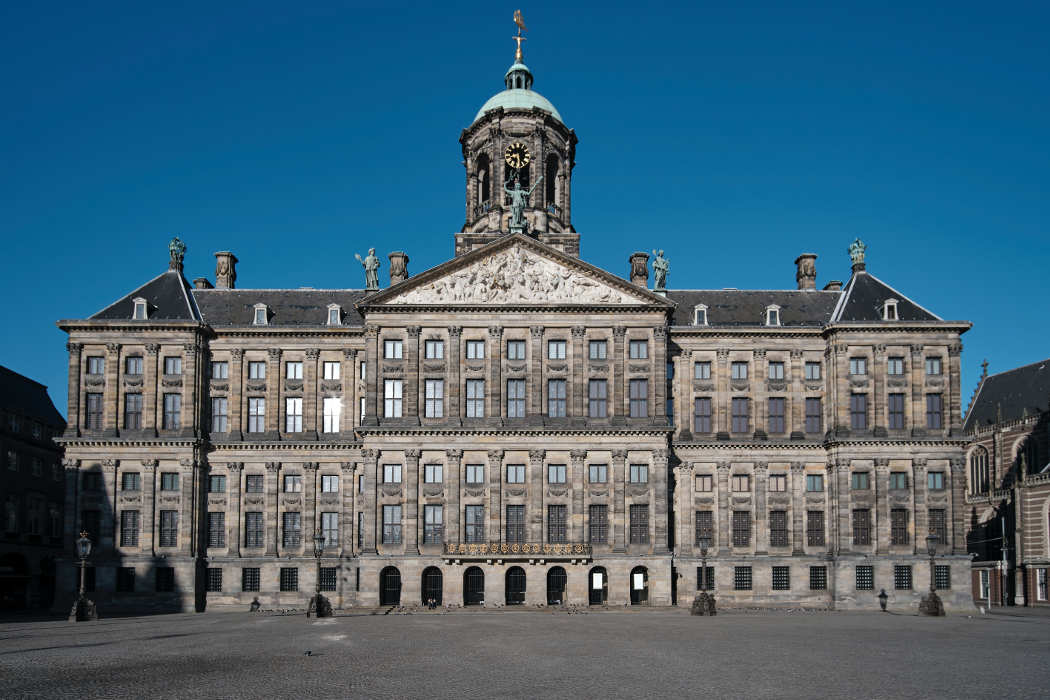 Royal Palace at the Dam Square in Amsterdam