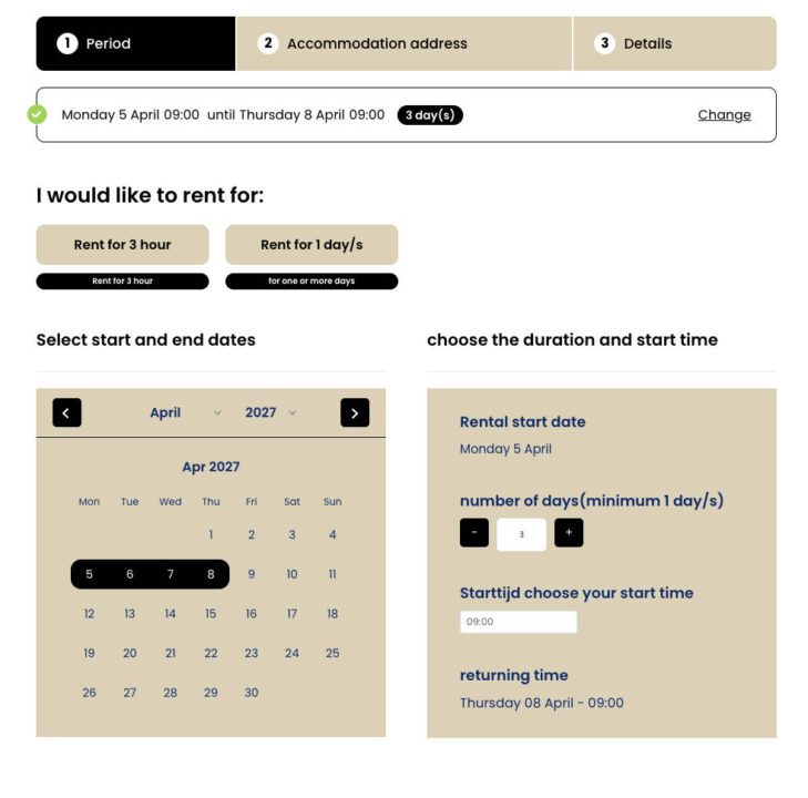 How to rent a bike step 1