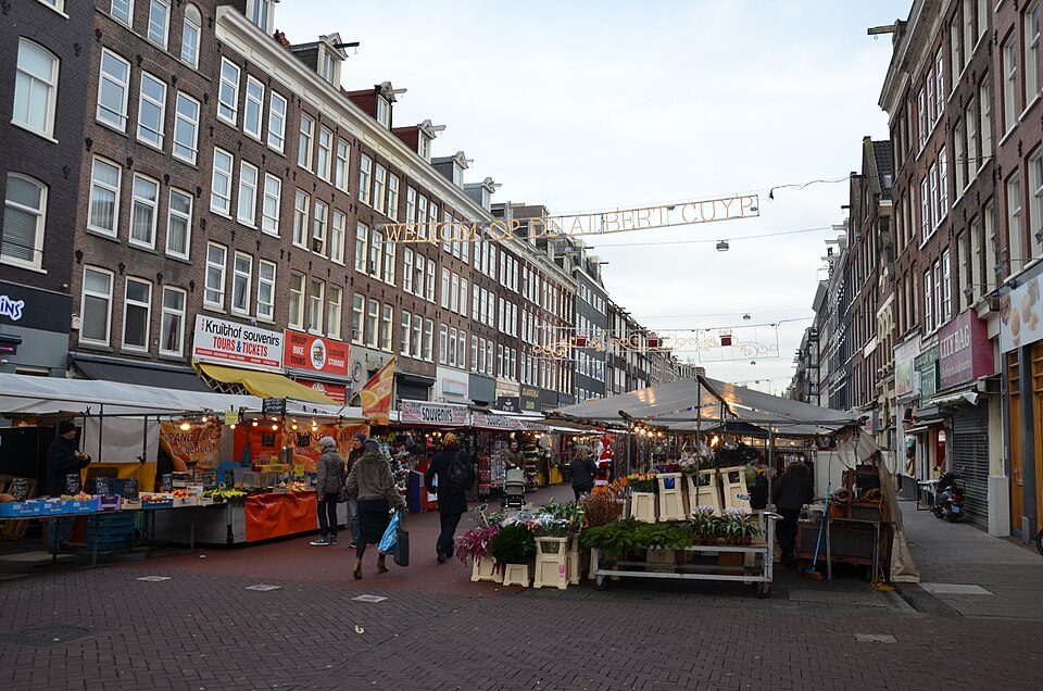 Albert Cuyp Market in Amsterdam's De Pijp neighbourhood