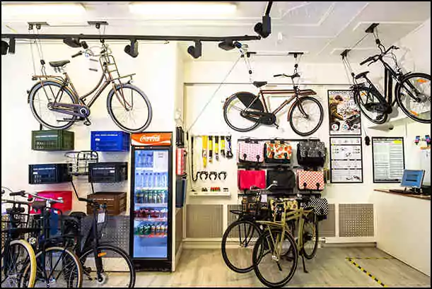 black bikes bike rental red light district