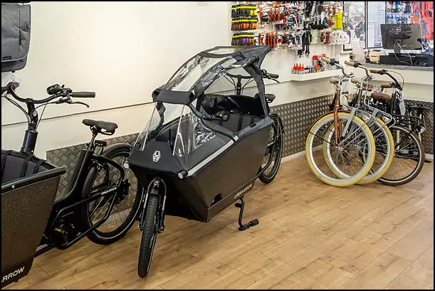 black bikes urban arrow rental bike in the hague
