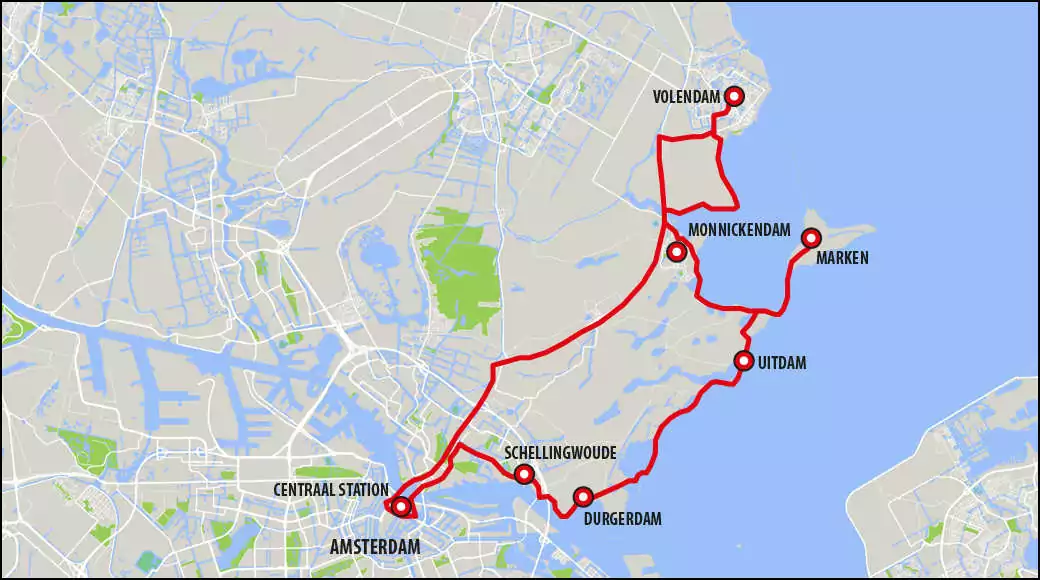self guided bike tour amsterdam to volendam