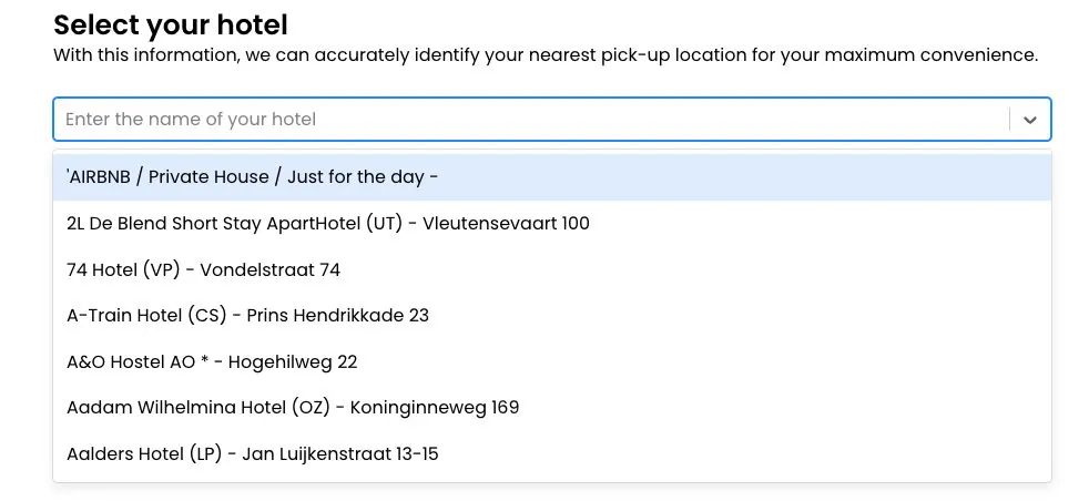 How to rent a bike step 3